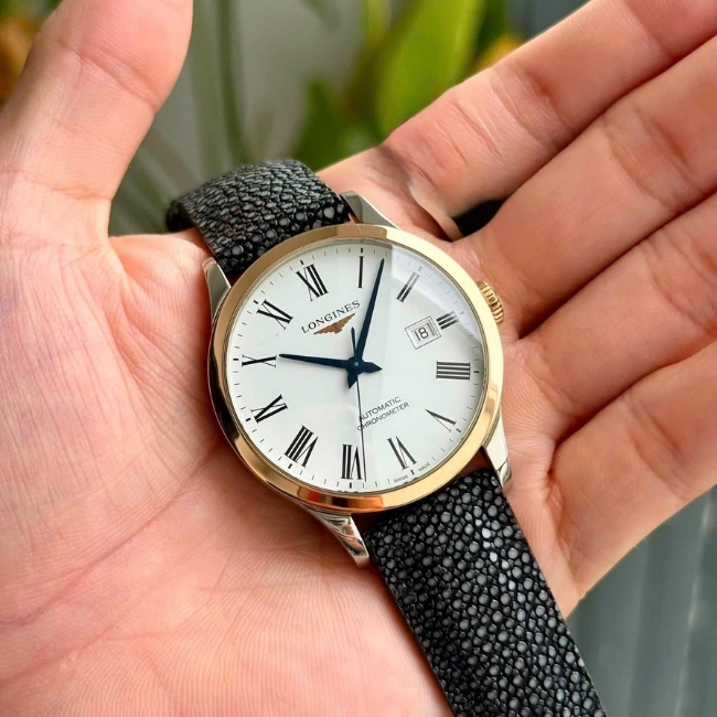 Longines Record Chronometer 40mm Bezel 18k - Mặt trắng cọc la mã 1