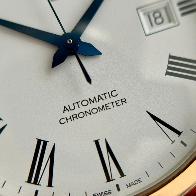 Longines Record Chronometer 40mm Bezel 18k - Mặt trắng cọc la mã 4