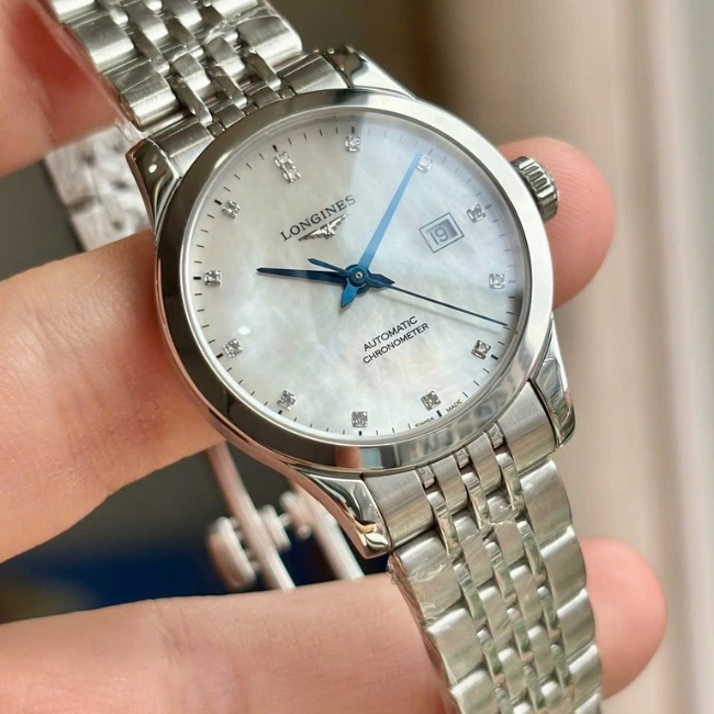 Longines Record L2.321.4.87.6 MOP Diamond 30mm Auto 1