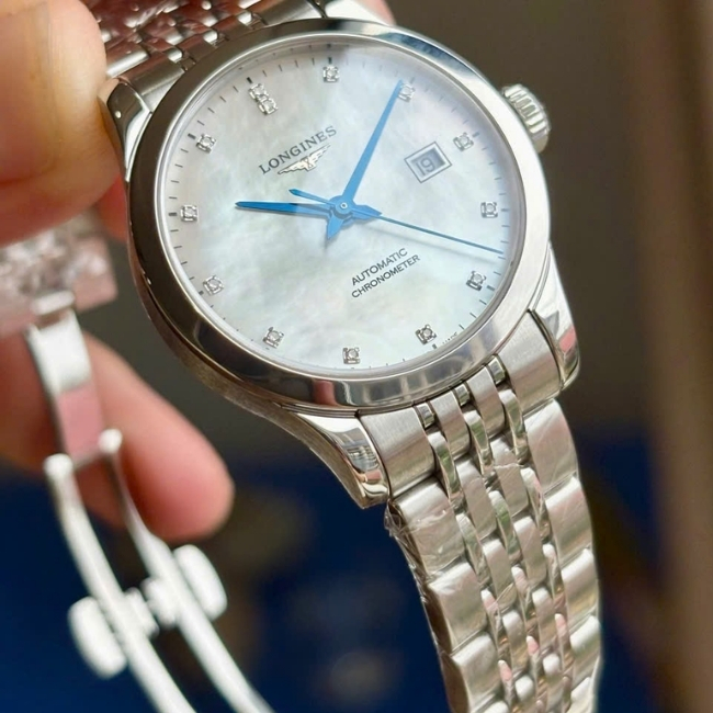 Longines Record L2.321.4.87.6 MOP Diamond 30mm Auto 6