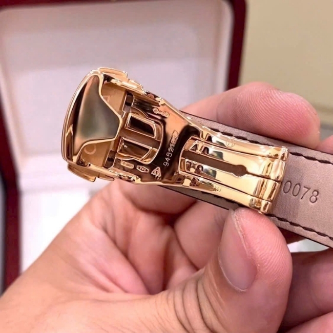 Omega DeVille Co-Axial 18k kim xăng báo cót - Vảy rồng dây da - bản khoá đôi đúc Au750 2