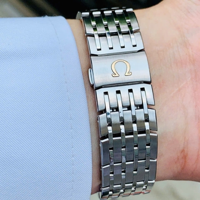 Omega DeVille Co-Axial lịch thường niên - Mặt trắng cọc la mã 41mm 6