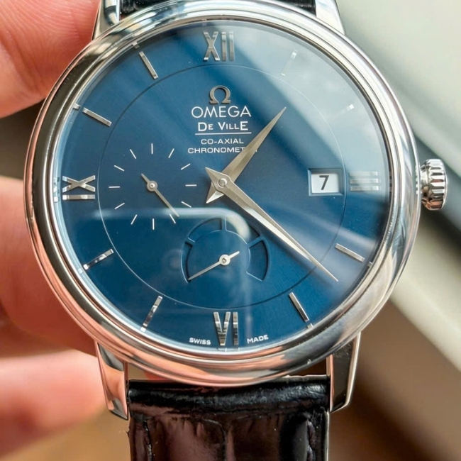 Omega Prestige kim báo năng lượng 39.5mm Mặt xanh sunburst 6