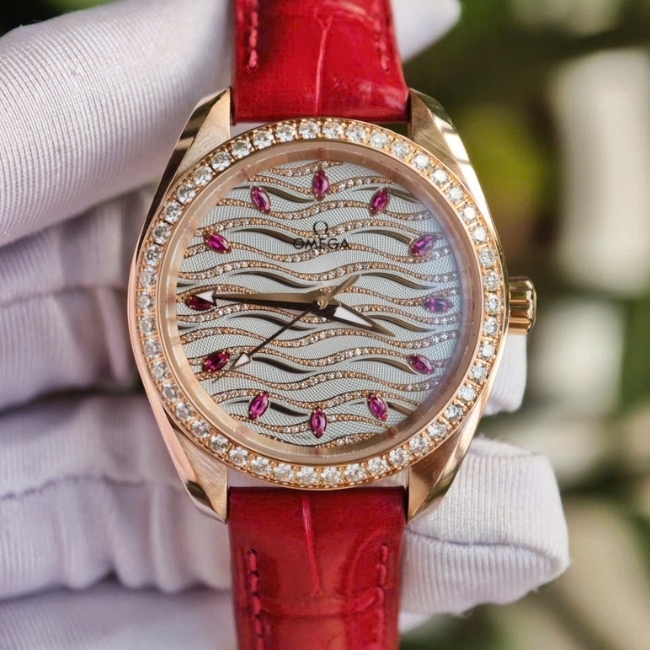 Omega Seamaster Aqua Terra 150M 220.58.34.20.99.004 34mm Sedna Gold 18k Diamond 8