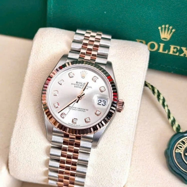 Rolex 278271 silver 31mm Demi hồng 18k Diamond 1