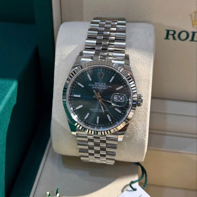Rolex Datejust 36 Mint Green 126234 - Cọc index Jubilee 2