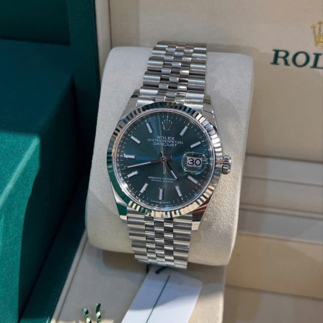 Rolex Datejust 36 Mint Green 126234 - Cọc index Jubilee 5