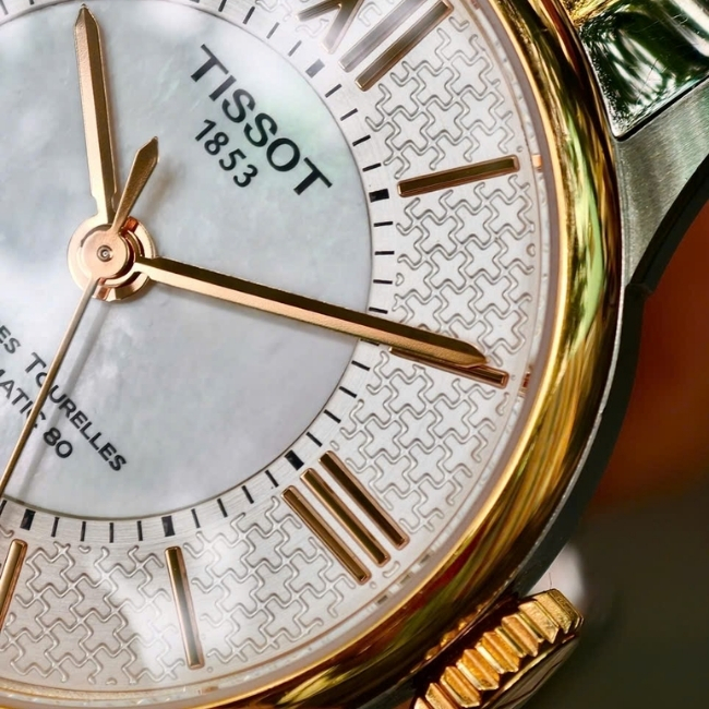 Tissot Chemin nữ 32mm - mặt xà cừ khảm trai - Máy Automatic trữ cót 80h 7