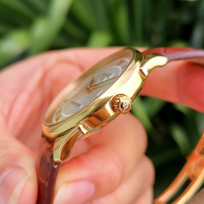 Tissot Vàng hồng 18K nguyên khối 40mm - mặt trắng dây da Auto cót 80h 5