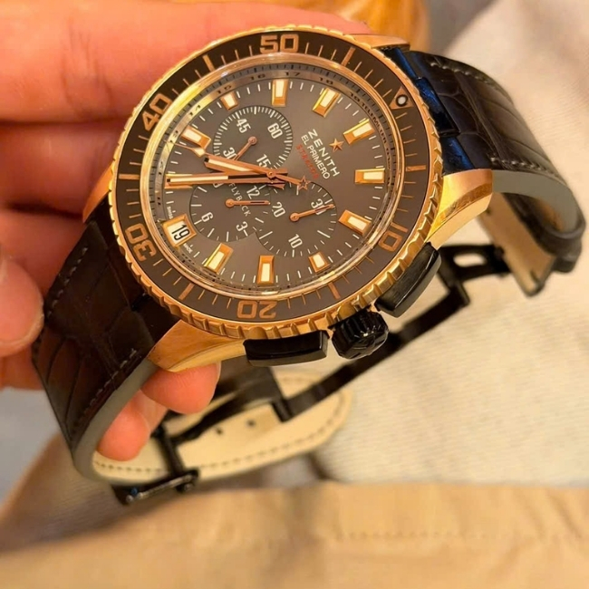 Zenith El Primero 85.2060.405_23.c714 Stratos 45.5mm chronograp fly back 18K Rose Gold 4