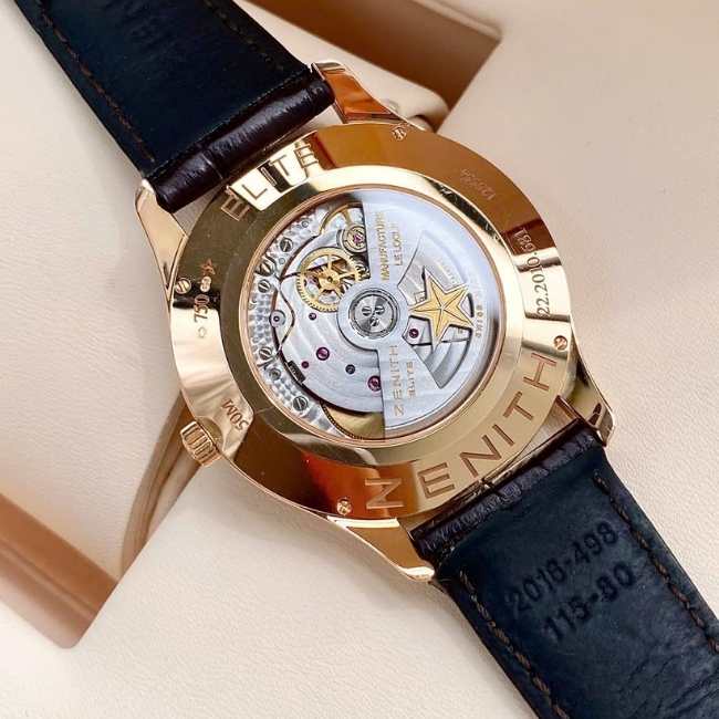 Zenith Elite Diamond 18K Rose Gold Watch 22.2010.681 - Niềng kim zin 2