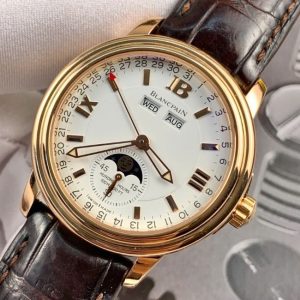 Blancpain Leman Moon Phase Complete Calendar 3563A-3642-53B 18k Rose Gold 1