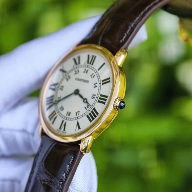 Cartier Louis Ronde Vàng hồng 18k 36mm - White Dial - manual winding 7