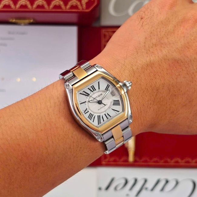 Cartier Roadster steel _ gold automatic men's watch W62031Y4 2510 1 Cartier Roadster steel _ gold automatic men's watch W62031Y4 2510 1