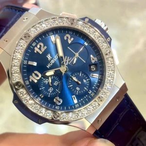 Hublot Big Bang Dial xanh dương Bezel Diamond 41mm 1