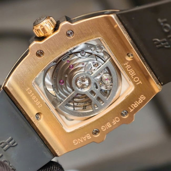 Hublot Spirit Of Big Bang 18k King Gold 39mm - Niềng kim cương zin hãng - Black Dial 7