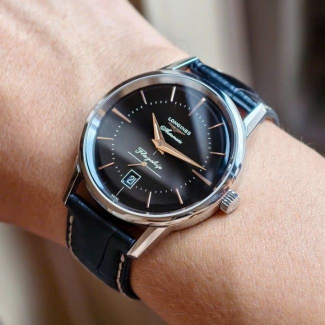 Longines Heritage Flagship - Đáy thuyền buồm - logo mề đay vàng đúc 18k 38.5mm 1 Longines Heritage Flagship - Đáy thuyền buồm - logo mề đay vàng đúc 18k 38.5mm 1
