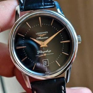 Longines Heritage Flagship - Đáy thuyền buồm - logo mề đay vàng đúc 18k 38.5mm 2