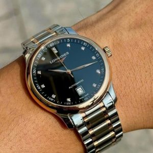 Longines Master Black Demi vàng hồng 18k Diamond 38.5mm 1
