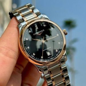Longines Master Black Demi vàng hồng 18k Diamond 38.5mm 3