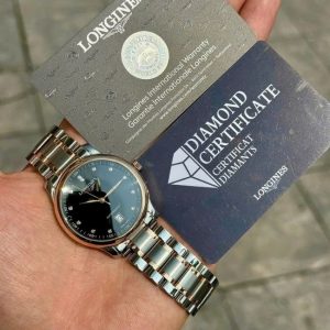 Longines Master Black Demi vàng hồng 18k Diamond 38.5mm 4