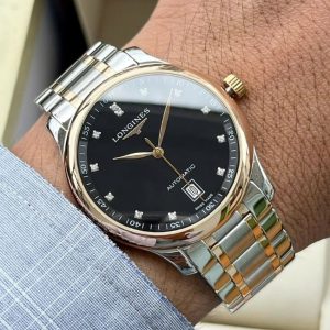 Longines Master Black Demi vàng hồng 18k Diamond 38.5mm 6