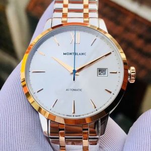 Montblanc Spirit 40mm Demi Vàng Hồng 18k Auto - White Dial 1