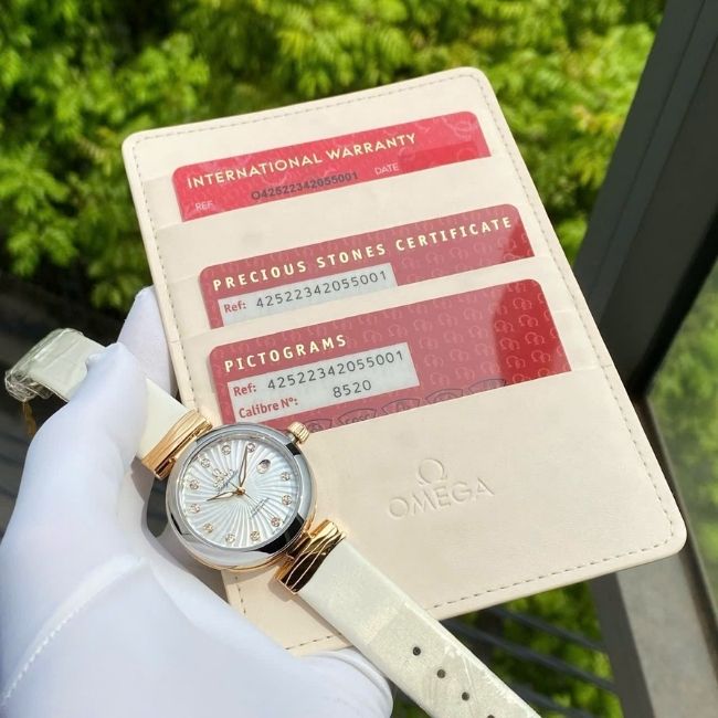 OMEGA De Ville 425.22.34.20.55.001 Lady Matic 34mm nữ demi vàng hồng cọc số kim cương 1 OMEGA De Ville 425.22.34.20.55.001 Lady Matic 34mm nữ demi vàng hồng cọc số kim cương 1