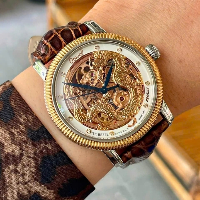 Ogival Độc Long OG358.652AGR-GL niềng vàng đúc 18k Diamond Limited Edition 666 chiếc 1