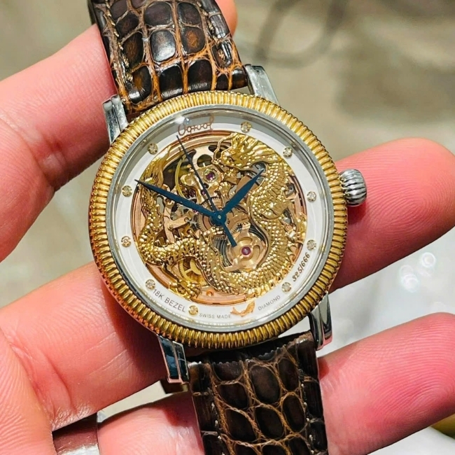 Ogival Độc Long OG358.652AGR-GL niềng vàng đúc 18k Diamond Limited Edition 666 chiếc 4