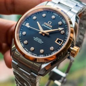 Omega Aqua Terra Chronometer - Niềng vàng hồng - Black Diamond 4