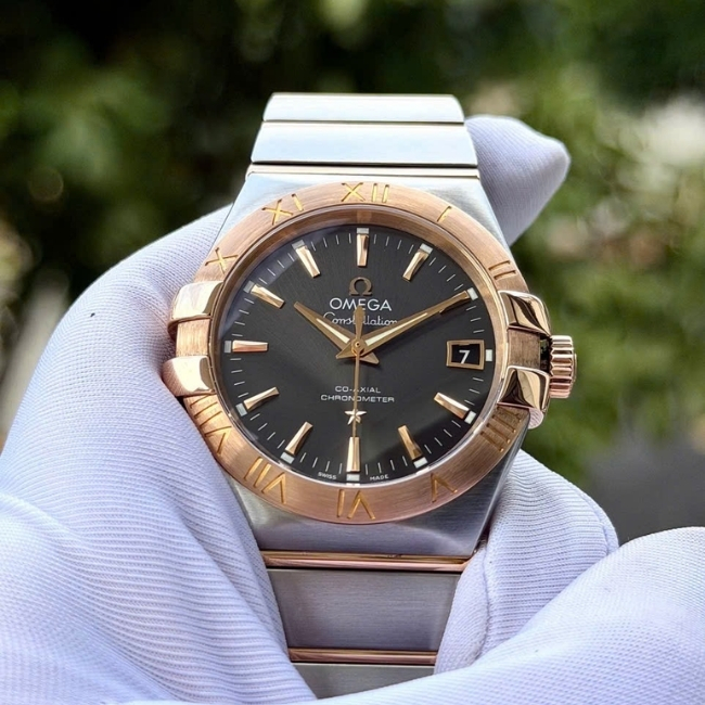 Omega Constellation 123.20.35.20.06.002 Co-Axial 35mm Black Dial Demi 18k 5