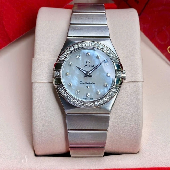 Omega Constellation- 12315276055001 Quartz 27mm Brushed Stainless Steel Diamond MOP 2