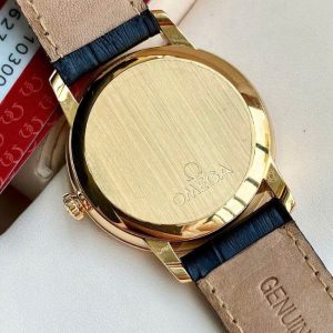 Omega Deville Prestige Power Reserve 18k Yellow Gold 39.5mm Blue 5