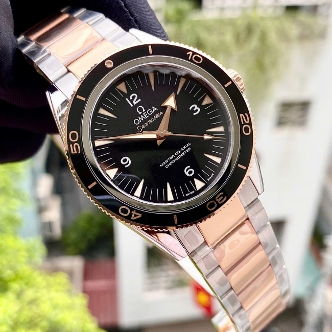 Omega Seamaster 300 Master Coaxial Black Dial Demi 18k - 41mm 1