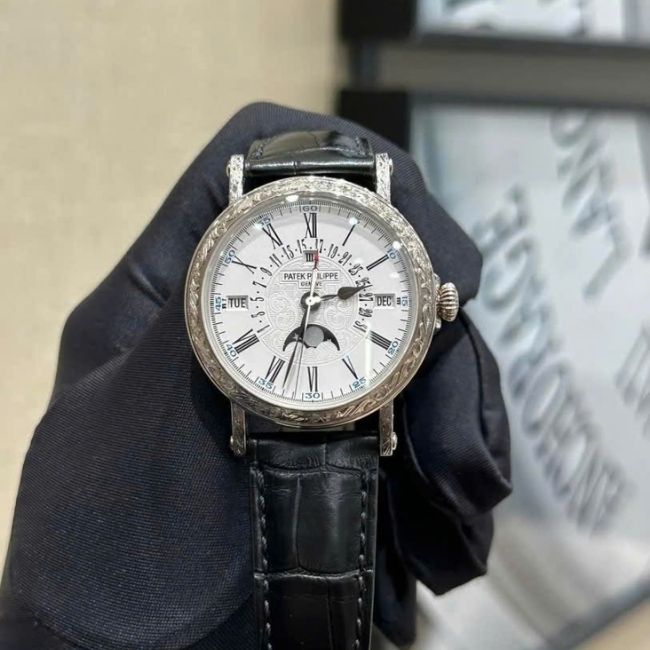 Patek Philippe 5159G up 5160G Perpetual Calendar Vàng trắng 18k 38mm 4 Patek Philippe 5159G up 5160G Perpetual Calendar Vàng trắng 18k 38mm 4