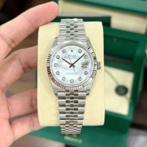 Rolex 126234 MOP trắng khảm trai 36mm cọc kim cương Jubilee 1