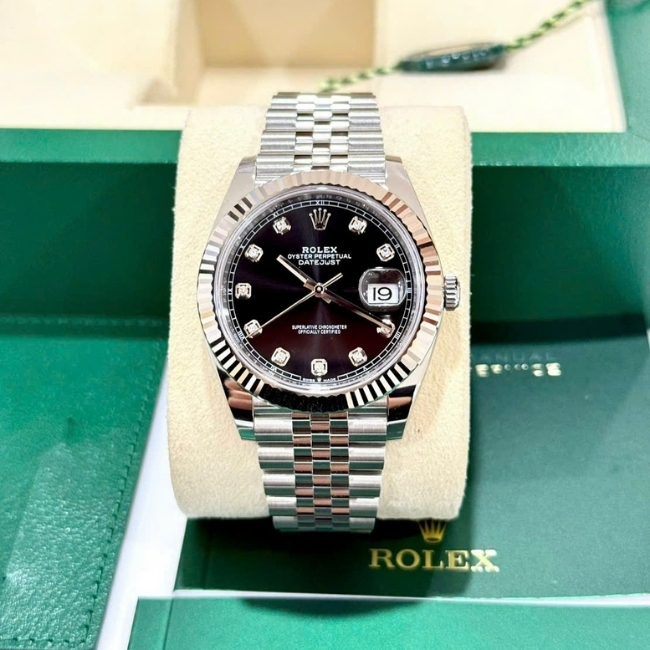 Rolex 126334 black 41mm - cọc số kim cương - Jubilee 1