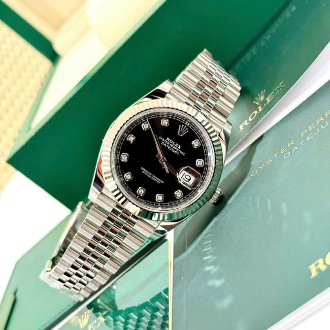 Rolex 126334 black 41mm - cọc số kim cương - Jubilee 2