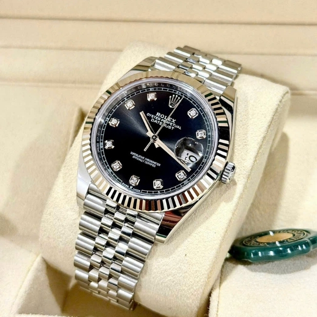 Rolex 126334 black 41mm - cọc số kim cương - Jubilee 3