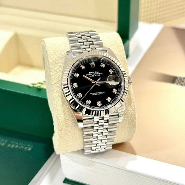 Rolex 126334 black 41mm - cọc số kim cương - Jubilee 4