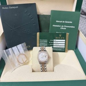 Rolex 179171 demi vàng hồng - mặt thiên thạch 26mm lên niềng kim 6