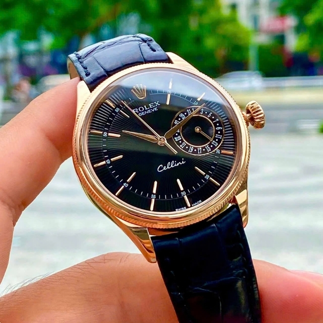 Rolex Cellini Date 39 50515 Vàng Everose 18ct Mặt Đen 1