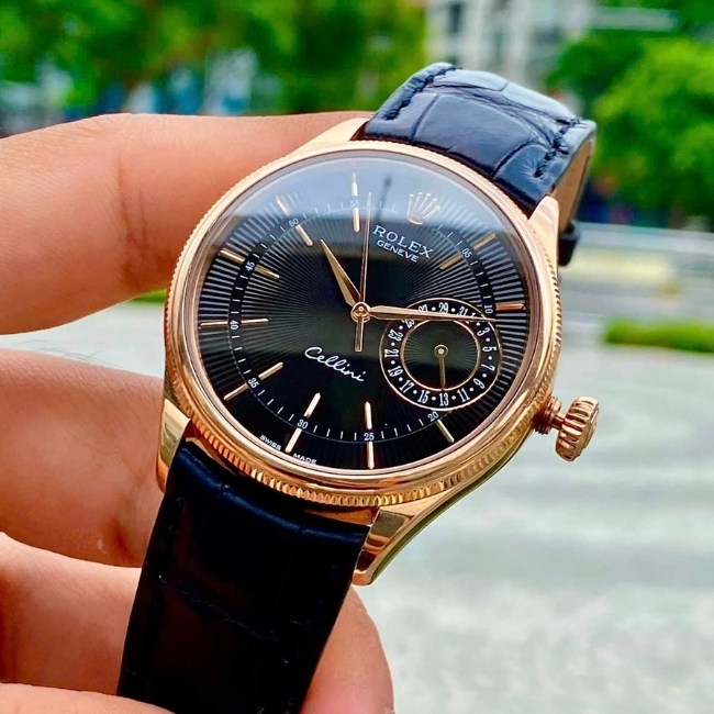 Rolex Cellini Date 39 50515 Vàng Everose 18ct Mặt Đen 2