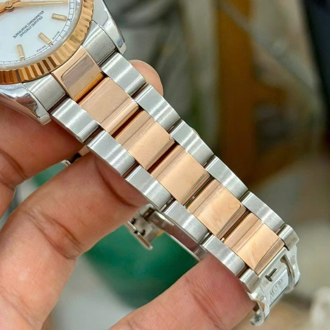 Rolex Datejust 116201 Seri Random - mặt trắng cọc index - up niềng khía 6