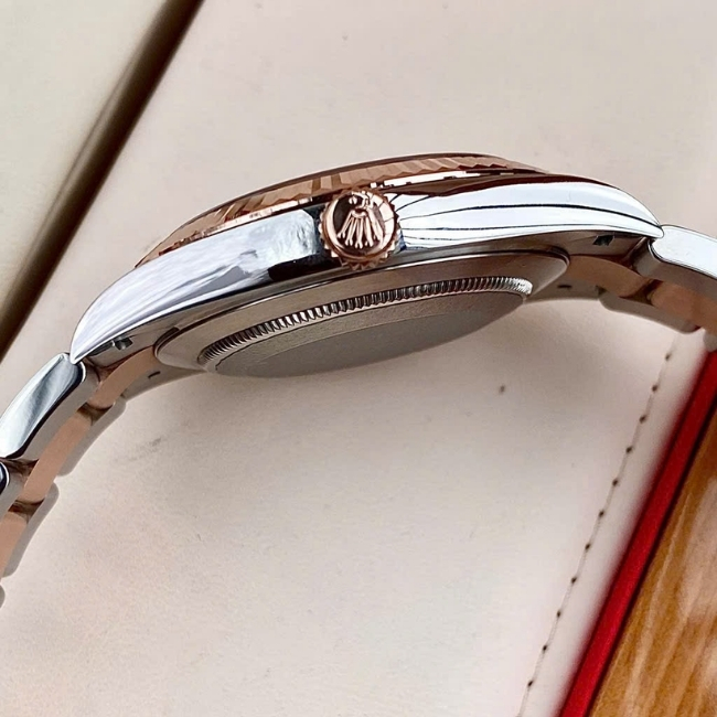Rolex Datejust 41mm 126301 _Wimbledon_ up niềng khía - Demi vàng hồng 18K 7