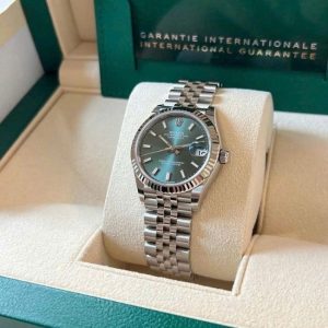 Rolex Datejust mint Dial 278274 Cọc Dạ Quang Màu Xanh Bạc 3