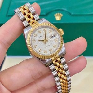 Rolex Lady-Datejust 69173 vi tính trắng - Demi vàng 18k 26mm Diamond 1