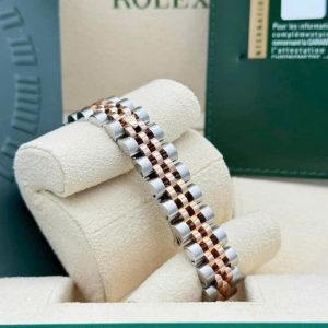 Rolex lady 179171 chocolate cọc số kim cương VI - Demi hồng 18K 26mm 2