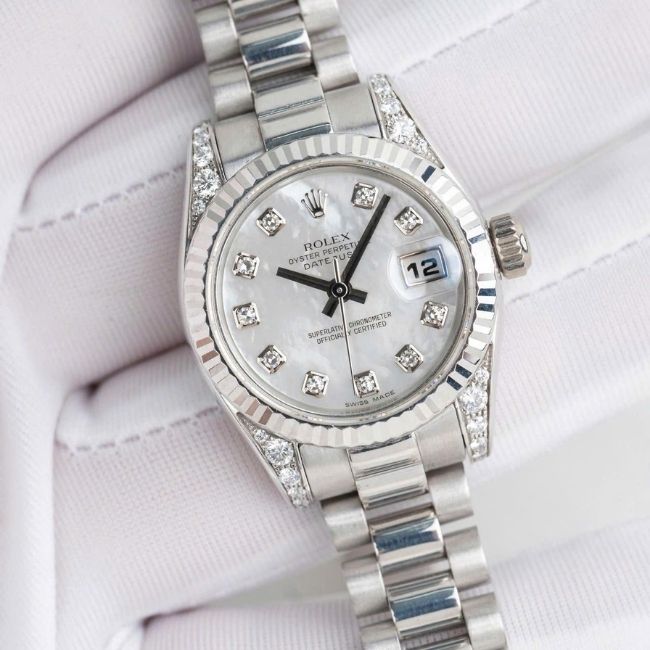 Rolex lady 179239 18k Dial mop kim cương zin hãng 26mm 3 Rolex lady 179239 18k Dial mop kim cương zin hãng 26mm 3